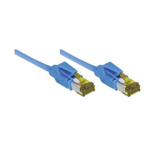Cordon RJ45 sur câble catégorie 7 S/FTP LSOH bleu - 10 m