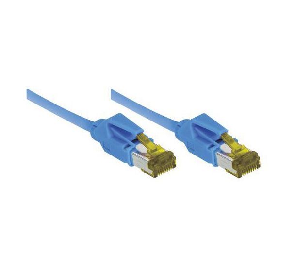 Cordon RJ45 sur câble catégorie 7 S/FTP LSOH bleu - 1 m