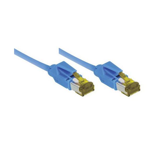 Cordon RJ45 sur câble catégorie 7 S/FTP LSOH bleu - 3 m
