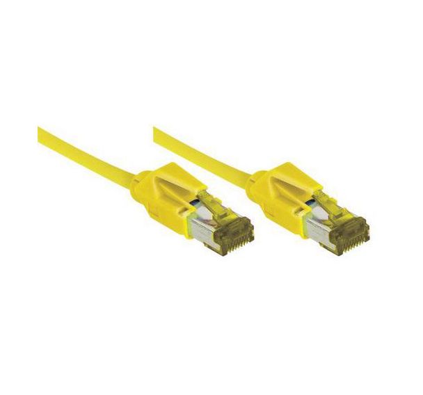 Cordon RJ45 sur câble catégorie 7 S/FTP LSOH jaune - 10 m