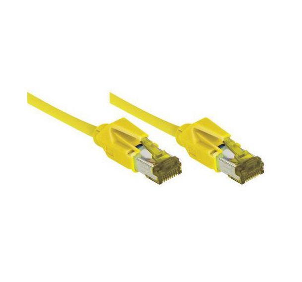 Cordon RJ45 sur câble catégorie 7 S/FTP LSOH jaune - 1 m