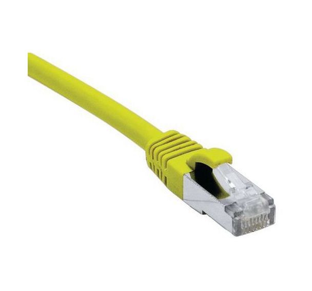 Cordon RJ45 sur câble catégorie 7 S/FTP LSOH jaune 2m Dexlan