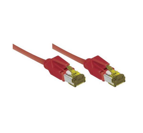 Cordon RJ45 sur câble catégorie 7 S/FTP LSOH rouge - 10 m