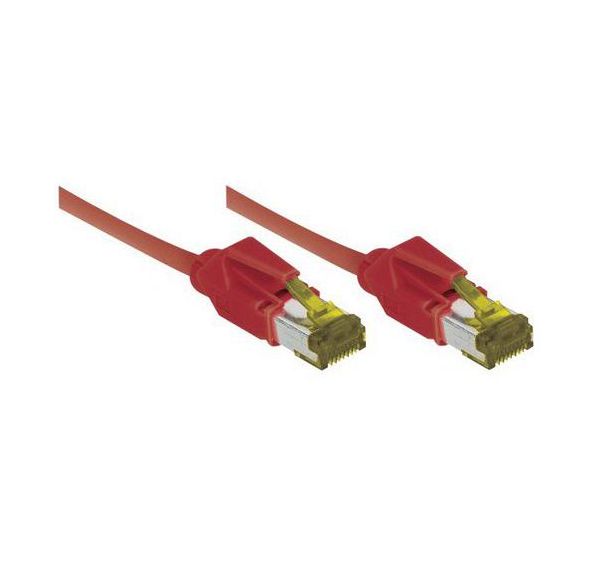 Cordon RJ45 sur câble catégorie 7 S/FTP LSOH rouge - 1,5 m