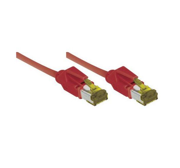 Cordon RJ45 sur câble catégorie 7 S/FTP LSOH rouge - 5 m