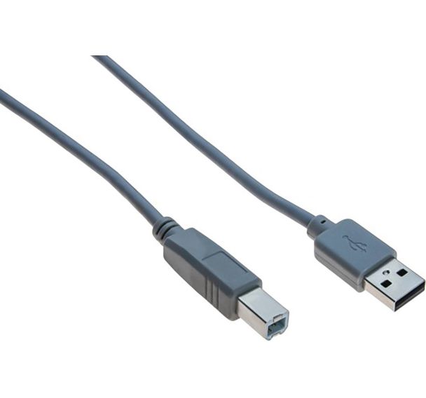 Câble USB 2.0 A et B gris - 1,0 m