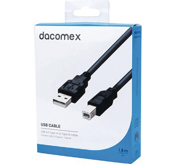 Câble USB 2.0 Type-A - Type-B - 1,8 m DACOMEX