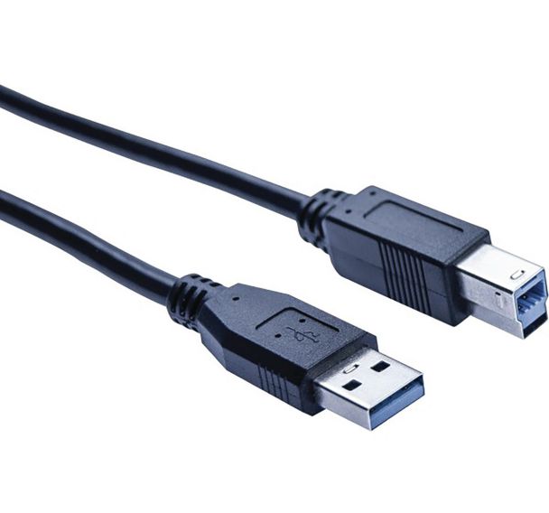 Câble USB 3.0 type A et B noir - 1,8 m