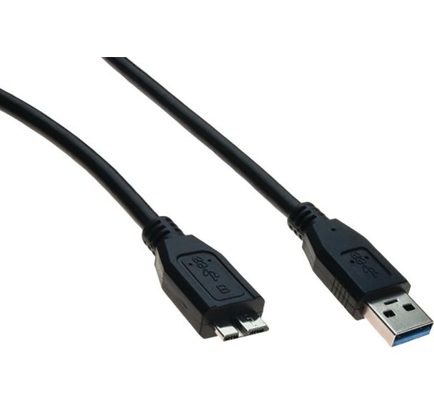 Câble USB 3.0 type A et micro B noir - 3,0 m