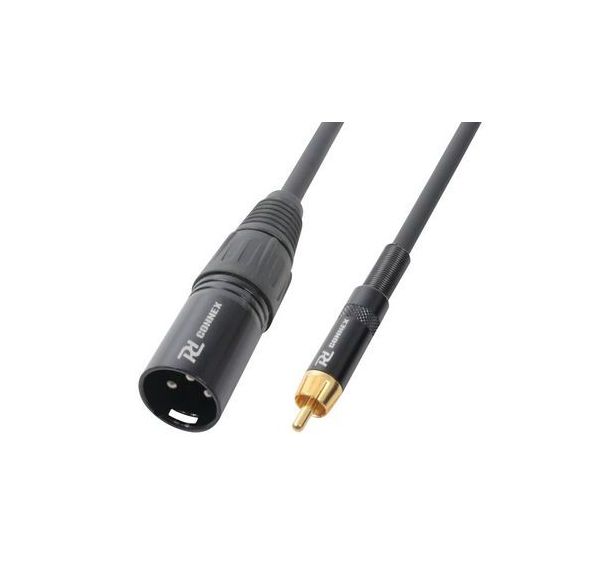 Cordon XLR mâle - RCA mâle Power Dynamics