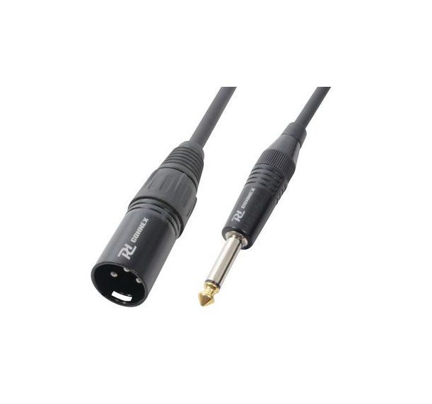 Cordon XLR mâle/jack 6,35 mono Power Dynamics