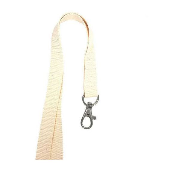 Cordon coton 15 mm avec attache métal sans nickel