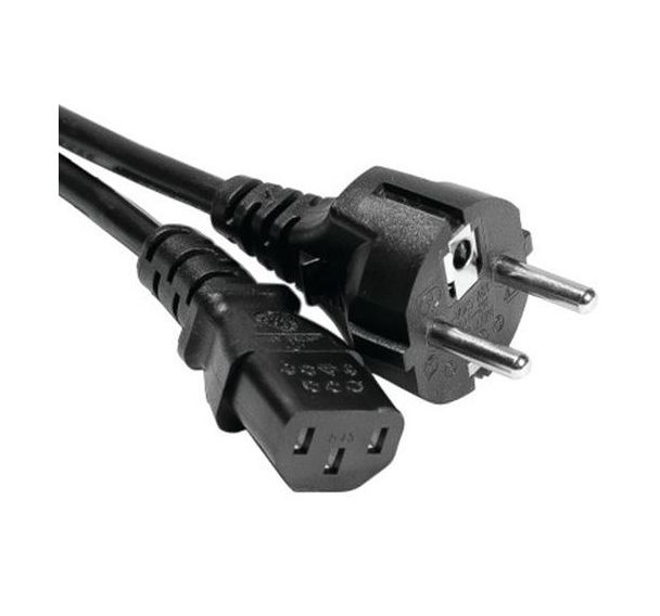 Cordon d'alimentation PC CEE7 droit / C13 noir - 3,0 m