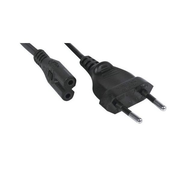 Cordon d'alimentation bipolaire pour PC portable noir -5,0 m