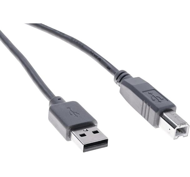 Câble éco USB 2.0 type A /B gris - 1,0 m