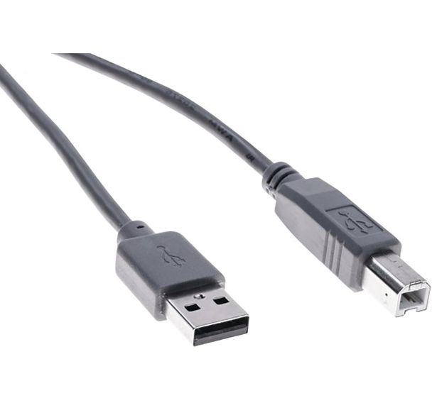 Câble éco USB 2.0 type A /B gris - 1,8 m