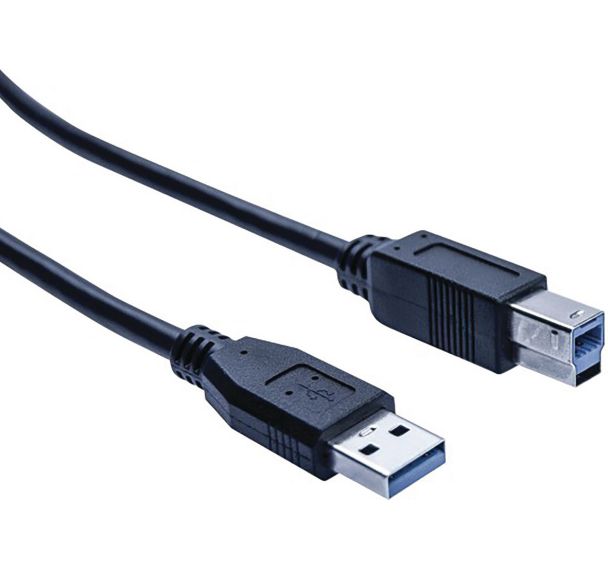 Câble éco USB 3.0 type A et B noir - 2,0 m