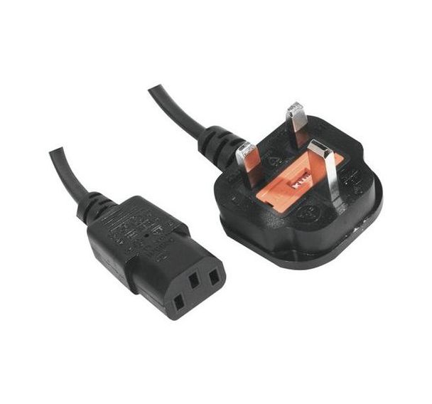 Cordon électrique secteur UK noir - 1,8 m