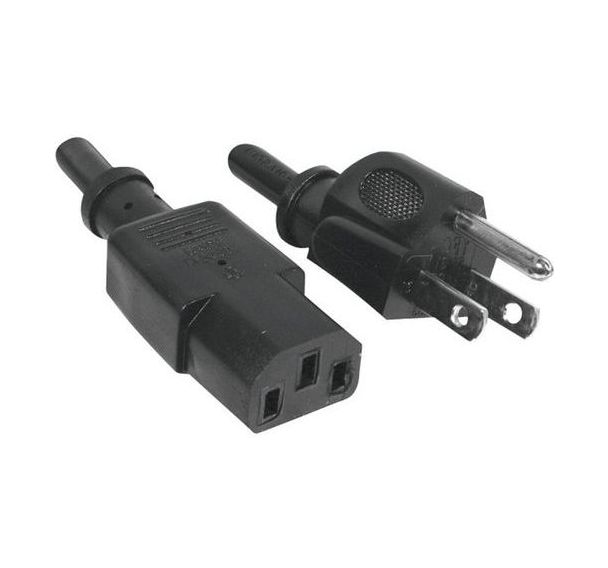 Cordon électrique secteur USA noir - 1,8 m