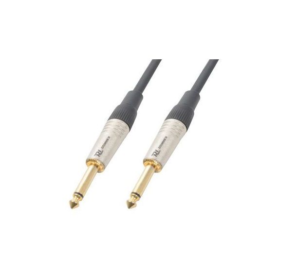 Cordon guitare jack 6,35 mâle mono/ jack 6,35 mâle mono OFC chrome