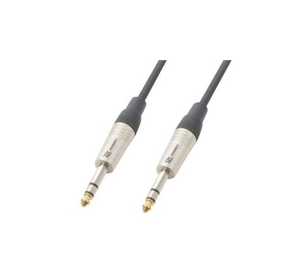 Cordon jack 6,35 mâle stéréo / jack 6,35 mâle stéréo 3 m