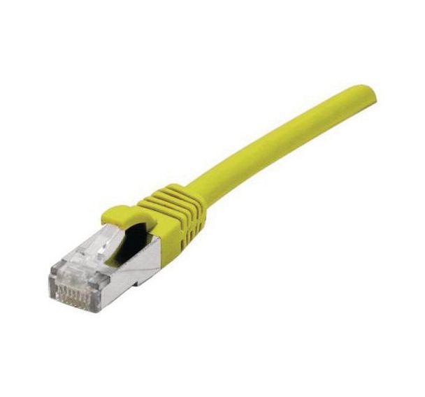 Cordon patch RJ45 - Câble droit Cat. 6 - Blindé SFTP - Jaune