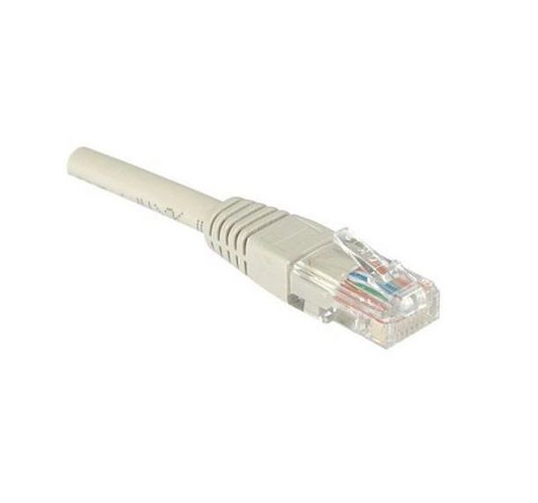 Cordon patch RJ45 - Câble droit Cat5E - Non blindé UTP - Gris