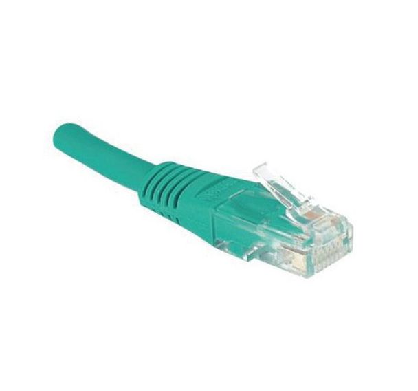 Cordon patch RJ45 - Câble droit Cat5E - Non blindé UTP - Vert