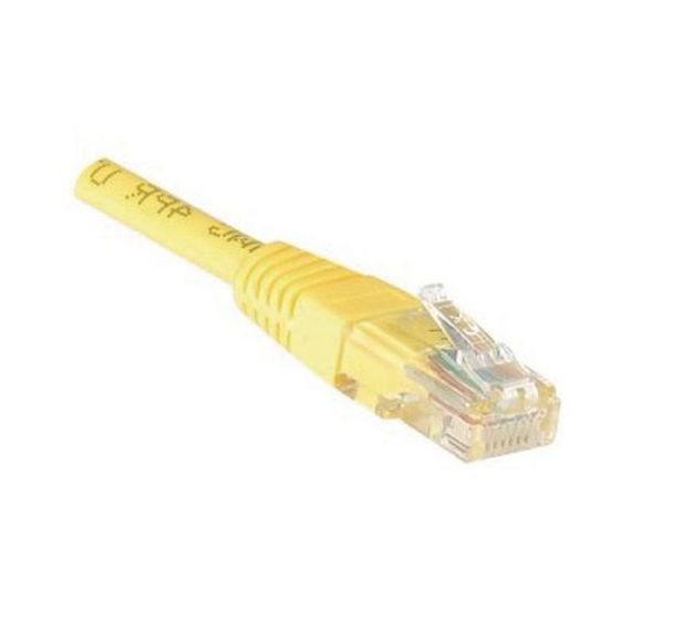 Cordon patch RJ45 U/UTP cat 5e 15 mètres jaune