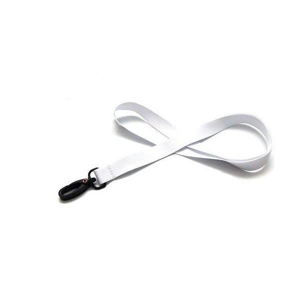 Cordon plat 15 mm avec mousqueton plastique - Paquet de 100 - Sogedex