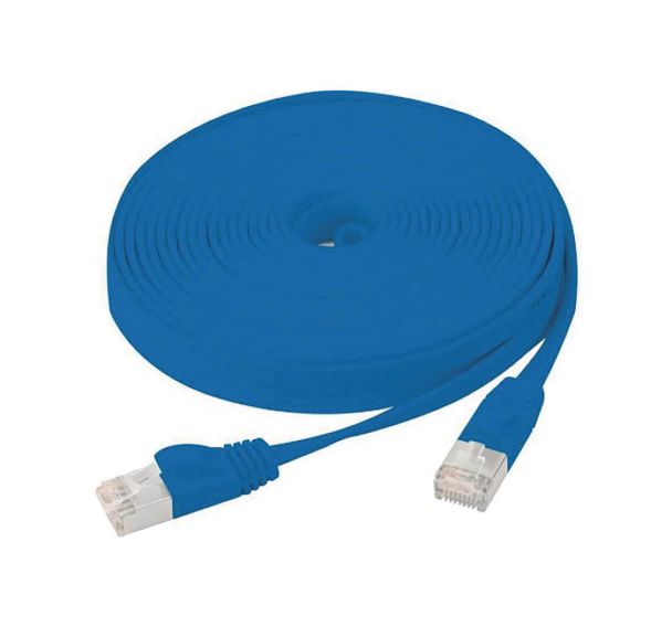 Cordon réseau RJ45 plat CAT 6 U FTP SNG bleu
