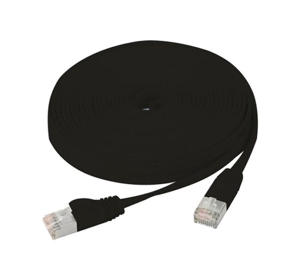 Cordon réseau RJ45 plat CAT 6 U FTP SNG noir