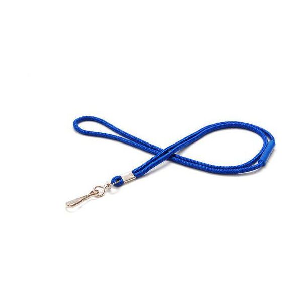 Cordon rond 4 mm avec mousqueton métal sécurisé - Lot de 100 - Sogedex