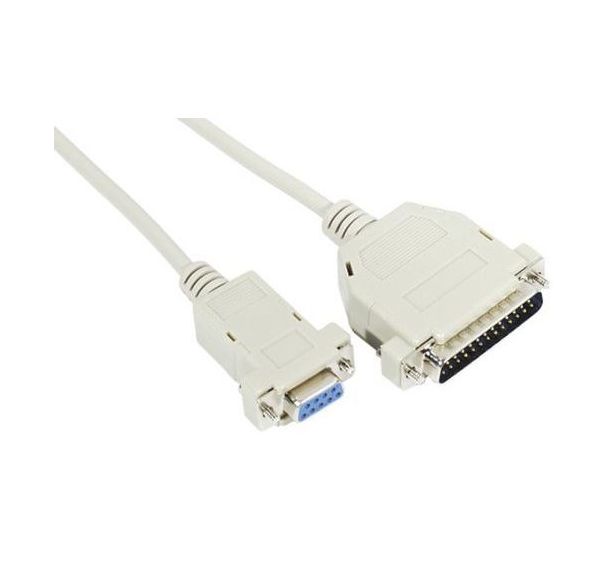 Câble série Null Modem DB9F à DB25M - 3,00m