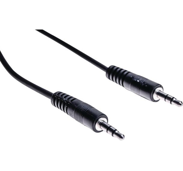 Cordon stéreo jack 3.5 mm noir - 5 m