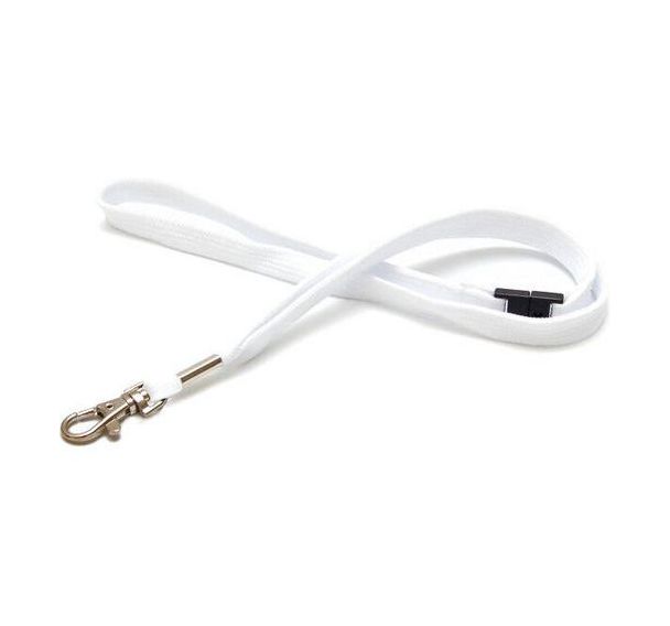 Cordon tube 12 mm avec crochet métal sécurisé - Paquet de 100 -Sogedex