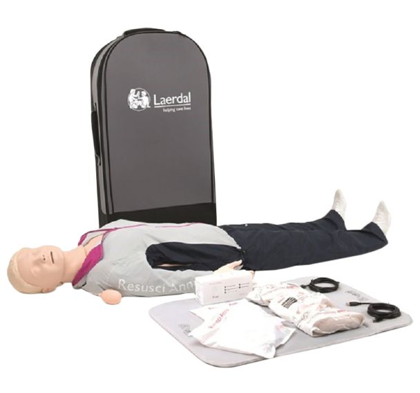 Corps entier resusci anne qcpr valise semi-rigide a roulette