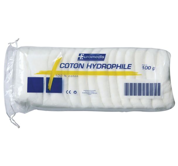 Coton hydrophile 100g en accordéon