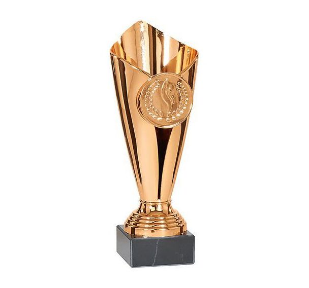 Coupe bronze avec socle noir - économique - 24cm