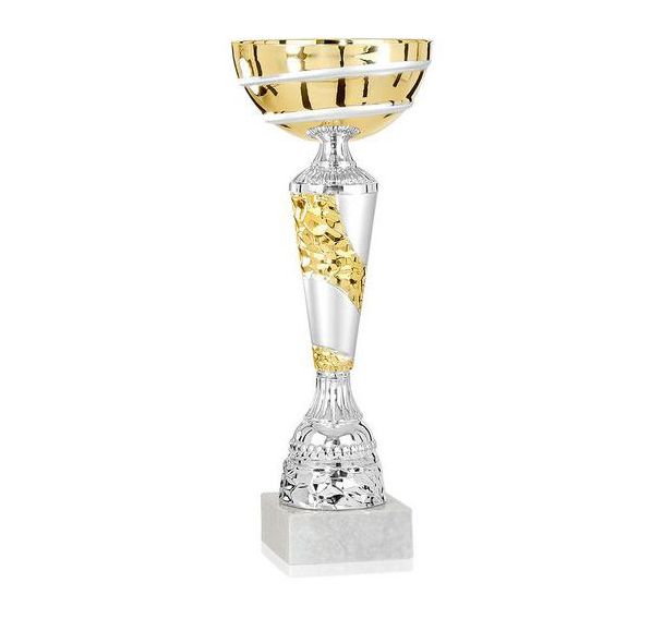 Coupe blanc et or - économique - 31cm