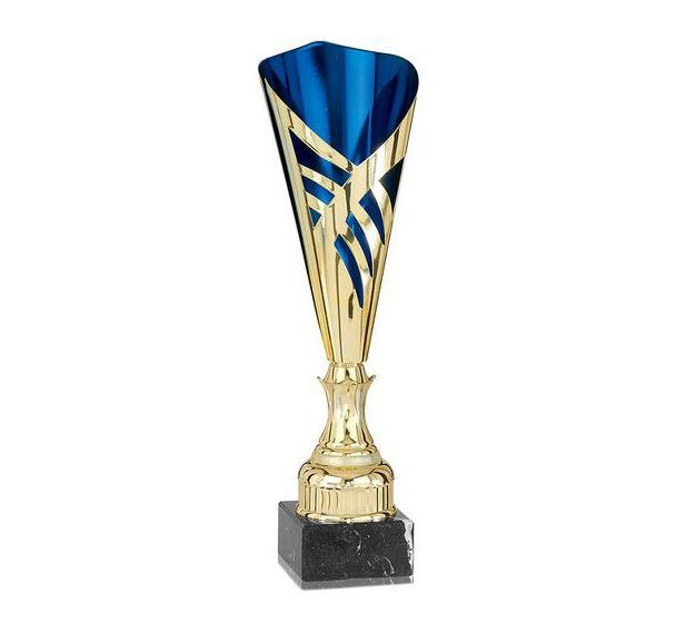 Coupe bleu et or - laser design - 46cm