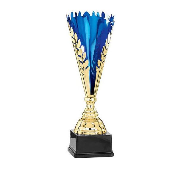 Coupe en métal bleu et or - prestige