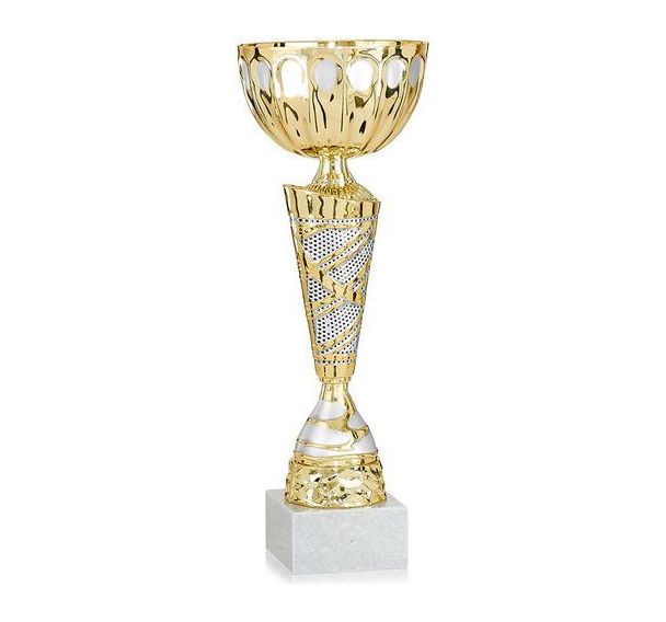 Coupe or et argent rainurée