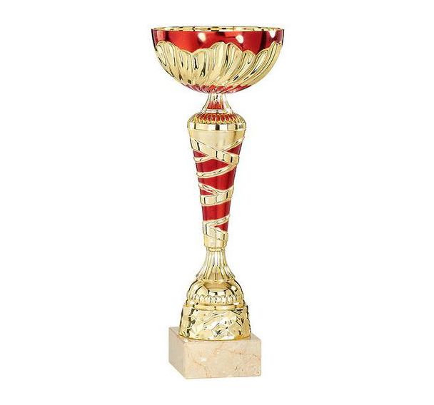 Coupe rouge et or avec coupelle  - économique
