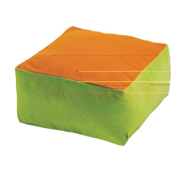 Coussin carré bicolore