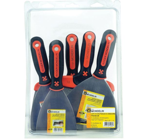 Couteau à enduire - Lot de 5 - Mondelin