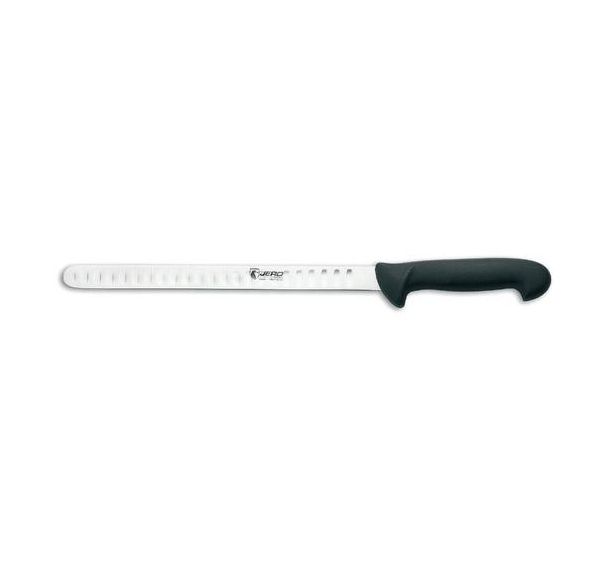 Couteau à jambon alvéolé Ecoline - 26,5 cm - Noir