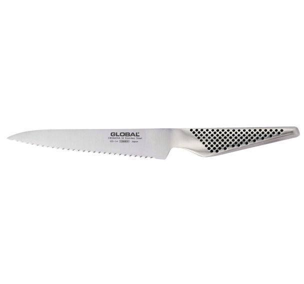Couteau lame crantée L 150 mm GS14