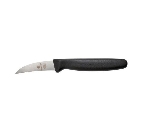 Couteau office bec d'oiseau manche noir long. 60mm