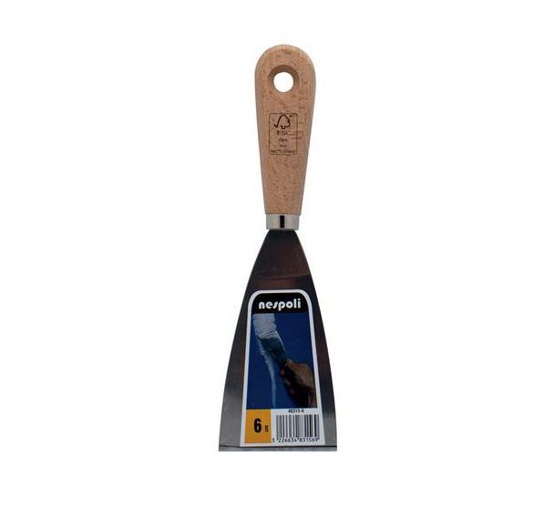 Couteau peintre acier 6cm manche - Nespoli